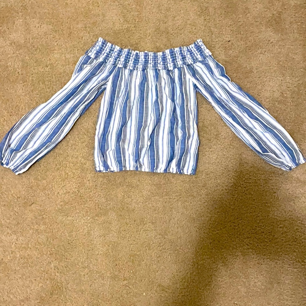 off the shoulder crop top.